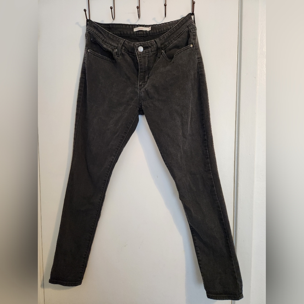 Black Levi's 711 Skinny Jeans Size 31
